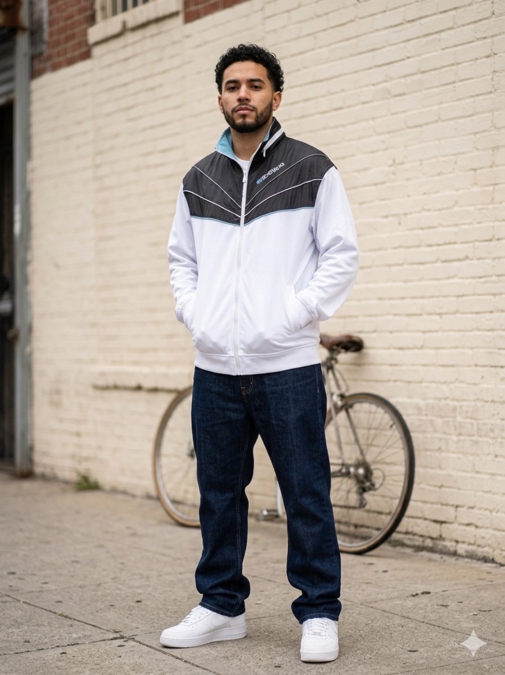 ECKO Unltd White & Black Track Jacket. Size L
